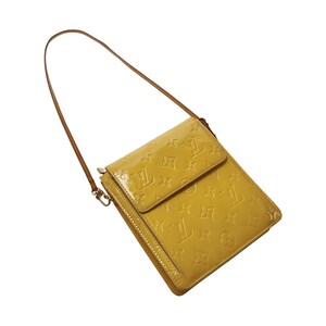 ☆☆ LOUIS VUITTON ルイヴィトン モノグラムヴェルニ モット M91059 イエロー ショルダーバッグ 傷や汚れあり