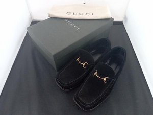 GUCCI グッチ 100 0474 衣料 スエード ブラック 36 1/2C 店舗受取可