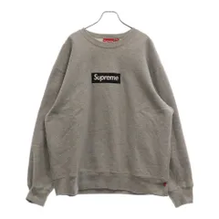 SUPREME (シュプリーム) 22AW Box Logo Crewneck ボックスロゴクルーネックスウェットトレーナー グレー/ブラック