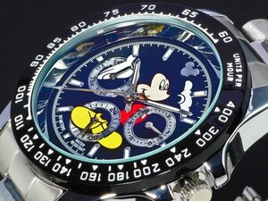 1円～ 1スタ Disneyアナザーヘブン×Disney限定/ミッキーマウス別注コラボ時計/美しすぎるBLACKデイトナDAYTONA5気圧50m防水Mickey