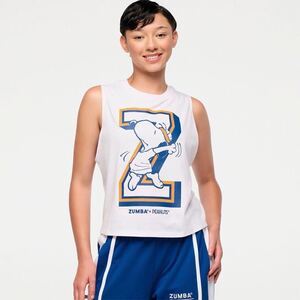 【正規品・新品】XSサイズ★ZUMBA・ズンバ★ スヌーピー　タンクトップ　WH