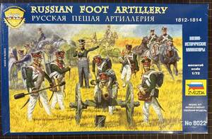 【新品・未開封】『RUSSIAN FOOT ARTILLERY』　ロシア帝国陸軍 徒歩砲兵　ZVEZDA　1/72スケール