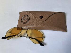 ★中古美品★Ray-ban レイバン クラッシックメタル スモールメタル イエロー アンバー RB3044 W3179 ビンテージ ティアドロップ イタリア製