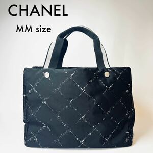 正規品　 CHANEL 旧トラベルライン トートバッグ ハンドバッグ ナイロン ブラック　旅行　ジムバッグ　マザーズバッグ　通勤　通学　