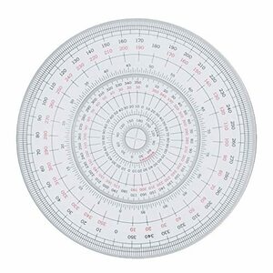 ウチダ 全円分度器 12cm 1-822-0000