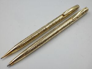 20392g SHEAFFER シェーファー ボールペン シャーペン ヴィンテージ 彫金 12KGF クリップノック式 ツイスト式