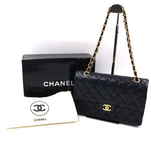 【行董】Chanel シャネル ラムスキン ブラック系 マトラッセ ショルダーバッグ カバン ファッション レディース AC192BOI65