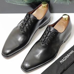 ◆極美品 MAGNANNI 17710 38/24cm ダブルオパンケ製法 ホールカット マグナーニ ブラック スペイン