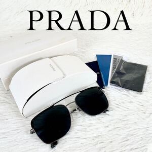 【美品】PRADA　プラダ　サングラス　SPR53V　ブラックレンズ　ブラックフレーム　付属品多数