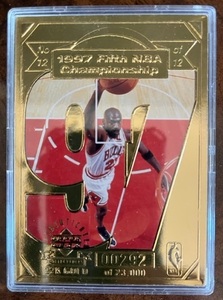 M.Jordan 22KTCard 1997 5th NBA Champion