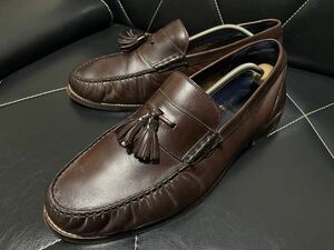 美品 COLE HAAN コールハーン C27944 10W≒27.5cm レザーシューズ ビジネスシューズ タッセルローファー スリッポン BRW 本革 柔らか 上質