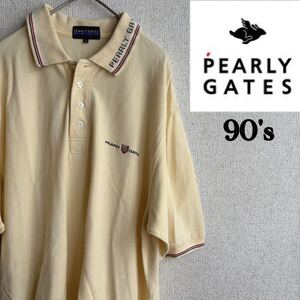 90s PEARLY GATES 半袖　ポロシャツ　パーリーゲイツ　3 ゴルフ　GOLF 古着