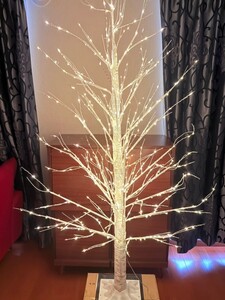 ホワイトバーチライトツリー 150cm クリスマスツリー 分割式