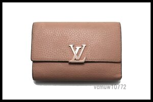 近年モデル希少美中古■LOUIS VUITTON トリヨン ポルトフォイユカプシーヌコンパクト レザー 3つ折り財布 ルイヴィトン■1219cc229464