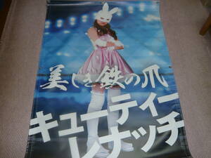 超激レア！非売品！☆豆腐プロレス 会場掲示用 超特大ポスター「キューティー レナッチ（加藤玲奈）」 防炎素材