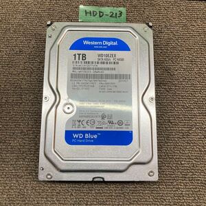 HDD-213 激安 HDD1TB 3.5インチ SATA 4007時間 内蔵HDD WD WD10EZEX-08WN4A0 Crystaldiskinfoにて正常品 中古