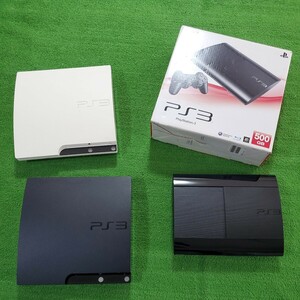 PS3 薄型 本体 合計3台 CECH-4000C CECH-2500A CECH-2000A ブラック ホワイト まとめ売り PlayStation3 プレイステーション3 プレステ3