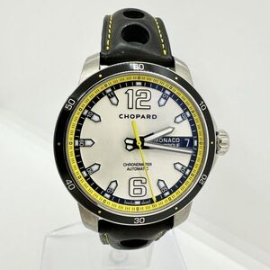 2574 ショパール chopard グランプリ モナコ ヒストリック 8568 1871589 SS 革 AT 自動巻 シルバー文字盤