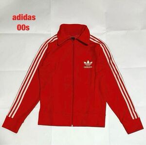 【美品】adidas　アディダス　トラックジャケット　3本ライン　刺繍ロゴ　トレフォイルロゴ　ユニセックス　00s　185326 AGC002