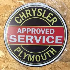 Chrysler Approved Service サイン　ブリキ看板