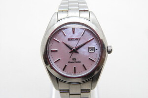 1円～【動品】Grand Seiko GS グランドセイコー 4J52-0AB0 レディース クオーツ 腕時計 デイト ピンクシェル文字盤 シルバー　11-7-15