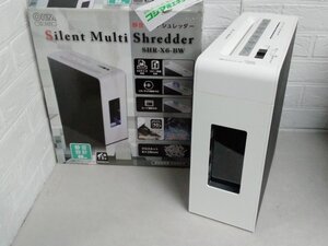 OHM オーム電機 SHR-X6 静音 マルチ シュレッダー SHR-X6-BW 00-5624　