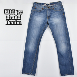 Hilfiger Brand Denim トミーヒルフィガー ★ クラシック ストレート デニム ジーンズ パンツ インディゴ メンズ 32