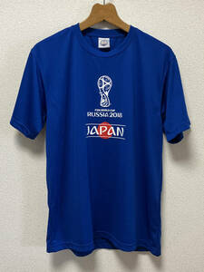 新品未使用★サッカー/ワールドカップ/W杯★Tシャツ★FIFA WORLD CUP RUSSIA 2018★日本/JAPAN★オフィシャル★L★青/ブルー★男性/メンズ