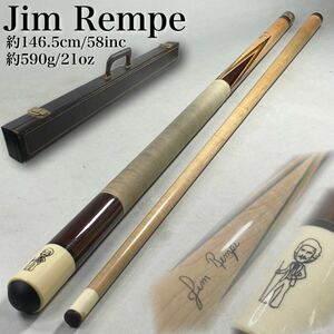 MJ240529-7【希少】Jim Rempe ジム・レンペモデル ビリヤードキュー 約146.5cm/58inc 約590g/21oz ケース付 ヴィンテージ