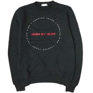 Dior HOMME ディオールオム 19SS Dior By Dior Sweatshirt サークルロゴ刺繍スウェット 333J666W5864 XS ブラック 裏毛 KIM JONES g20222