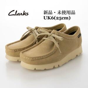 Clarks クラークス Wallabee gtX ワラビー ゴアテックス メープルスエード レディースシューズ モカシン UK6