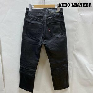 エアロレザー AERO LEATHER レザーパンツ Leather Pants ホースハイド 馬革 W29 その他ボトムス 29インチ 黒 / ブラック 無地