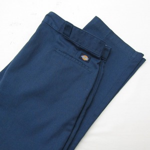 Dickies 874 90s サイズ W44~ L29~ ワーク ペインター チノ パンツ チノパン スケーター 紺 圧着タグ ディッキーズ 古着 ビンテージ 2A1794