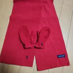 RALPH LAURENマフラー&ミトンセット