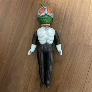 当時物 仮面ライダー フィギュア　マスク外れる　ソフビ　MASKED RIDER