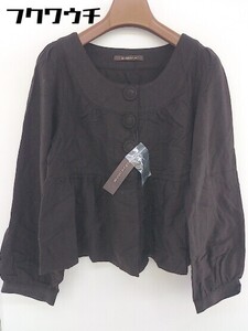 ◇ ◎ natural couture NICE CLAUP タグ付き 長袖 ジャケット ダークブラウン レディース