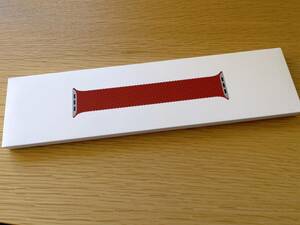 純正 新品 2020版 Apple Watch ブレイデッドソロループ サイズ6 45mm 44mm 42mm ケース用 (PRODUCT)RED Series 1 2 3 4 5 6 7 SE 赤 レッド