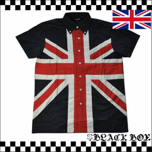 英国 インポート RELCO LONDON レルコ ロンドン ユニオンジャック ボタンダウンシャツ 半袖シャツ MODS モッズ スキンズ PUNK パンク UK S