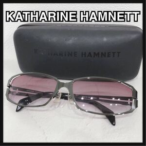 ☆KATHARINEHAMNETT☆ キャサリンハムネット サングラス ブラックメタル カラーレンズ グラデーション 収納ケース メンズ 送料無料