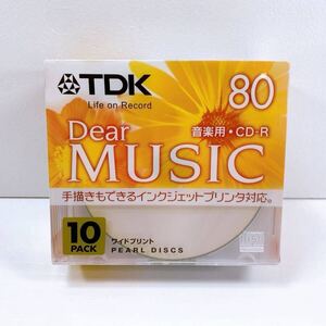 185【未開封】TDK Dear MUSIC 音楽用・CD-R 80 10PACK 5mm スリムケース パール・ディスク ディアミュージック 自宅保管品