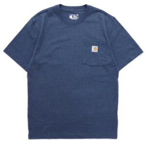 【S】Carhartt カーハート 半袖ポケットTシャツ K87 ブルーヘザー