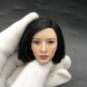 1/6　DIY　アジア系 美人女性　短髪　 女性フィギュア用ヘッド