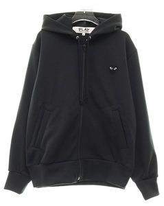 プレイコムデギャルソン PLAY COMME des GARCONS ZIP UP SWEATSHIRT BLACK S AX-T254-051 ジップ アップ スウェット パーカー ブラック2406