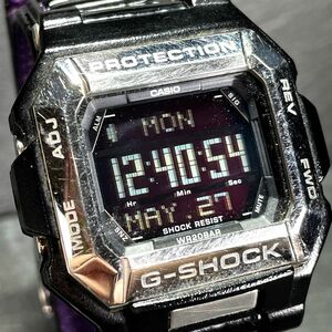 CASIO カシオ G-SHOCK ジーショック G-7800L-1 腕時計 デジタル クオーツ カレンダー レザーベルト パープル 新品電池交換済み 動作確認済