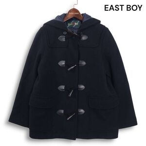 EAST BOY イーストボーイ 秋冬♪ メルトン ウール スクール ダッフルコート Sz.7 レディース 紺 女子 学生 通学　K4T02167_C#N