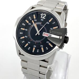 腕時計 メンズ DIESEL クォーツ quartz デイデイト 3針 ブラック 黒 Black シルバー silver DZ-1208 ディーゼル Watch Y2211