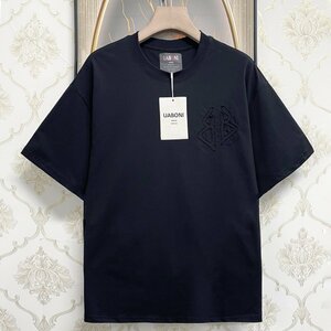 一枚限定EU製＆定価2万◆UABONI*Paris*半袖Tシャツ*ユアボニ*パリ発◆コットン100％ 伸縮性 ストリート カットソー シンプル メンズ 夏 M