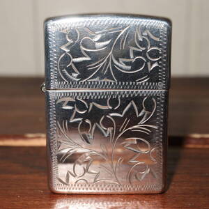 Zippo　2002　Sterling　silver　エングレービング　／　スターリングシルバー　９２５　ジッポー　ボタニカル　唐草　カービング　９２５