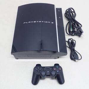 動作品 PS3 プレステ3 本体 CECHL00 クリアブラック 80GB 初期化済 ソニー SONY ACケーブル/コントローラ付【GM；V0DL0018