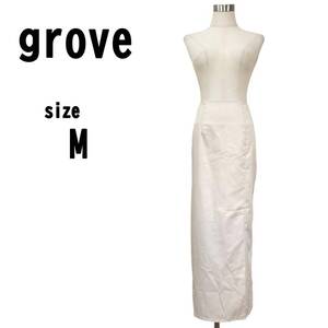 【M】grove グローブ レディース スカート ロングスカート ライトベージュ